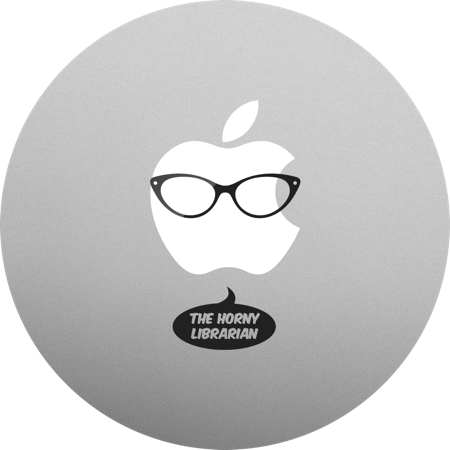 Horny Librarian MacBook sticker. MacBook decals and stickers.